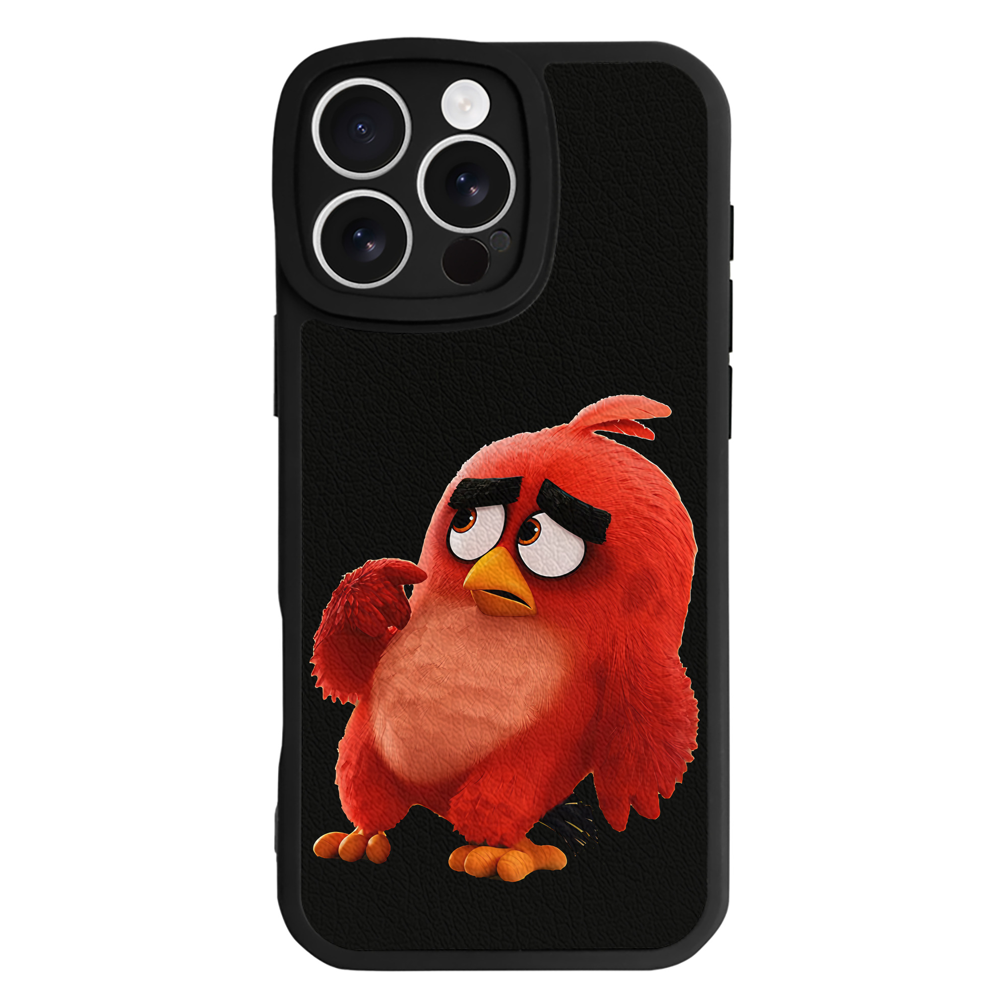 （画像用） Angry Birds アングリーバード 【iPhone 16シリーズ対応】シリコンスマホケース（レザー調） 材質：シリコン